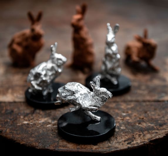 Agile Rabbit in Sterling silver - Haute Orfèvrerie